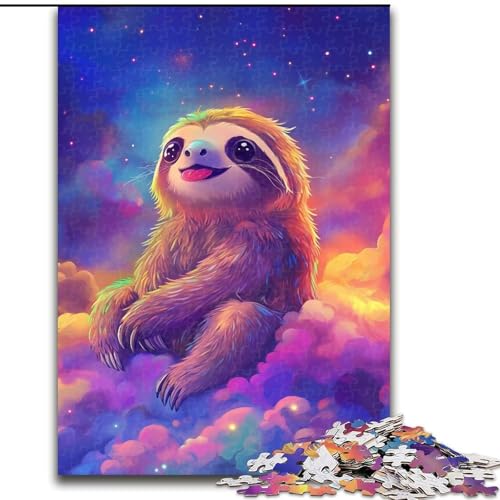 1000-teiliges Puzzle für Jugendliche und Erwachsene, Faultier, hilft dem Gehirn, süchtig machendes Spielzeug zu trainieren, um Geduld zu fördern und das Gedächtnis zu verbessern (Größe 26x38cm) von LiJianXXE