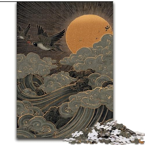 1000-teiliges Puzzle für Jugendliche und Erwachsene,Wellen im japanischen Stil,hilft dem Gehirn,süchtig machendes Spielzeug zu trainieren,um Geduld zu fördern und das Gedächtnis zu verbessern 26x38cm 1000-teiliges Puzzle für Jugendliche und Erwachsene,Wellen im japanischen Stil,hilft dem Gehirn,süchtig machendes Spielzeug zu trainieren,um Geduld zu fördern und das Gedächtnis zu verbessern 26x38cm von LiJianXXE