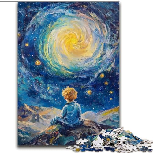 1000-teiliges Puzzle für Teenager, Geschenke Der kleine Prinz des Nachthimmels, Lernspielzeug, Familienspiele, einzigartige Geburtstags- und Geschenkideen (Größe 26x38cm) von LiJianXXE