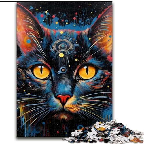 1000-teiliges Puzzle mit Tieren und Katzen. Aus Pappe, anspruchsvolles Denkspiel für Teenager, perfekt als Heimdekoration oder Geschenk. 1000 Stück(26x38cm) von LiJianXXE