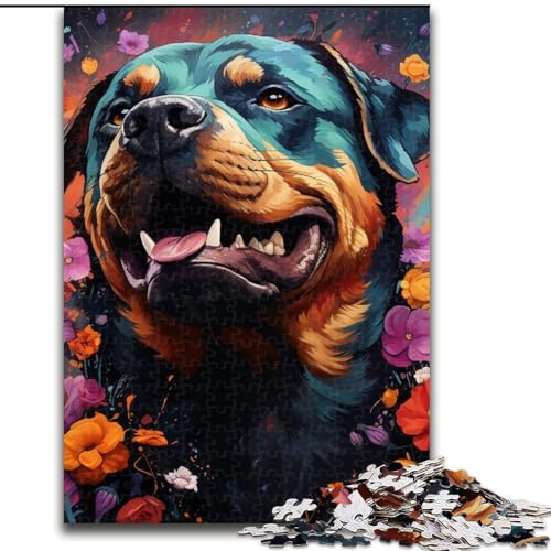 1000-teiliges Rottweiler-Puzzle für Erwachsene aus Holz, lustige Aktivität für zu Hause, 50x75cm, Lernspielzeug für Teenager, Dekoration für das Homeoffice von LiJianXXE