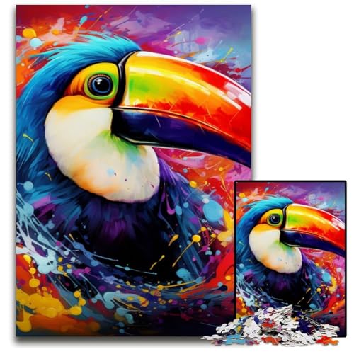 1000-teiliges Tukan-Puzzle, anspruchsvolle Puzzles, entspannende Unterhaltung, Heimdekoration, 50x75cm/19,68x29,52 Zoll 1000-teiliges Tukan-Puzzle, anspruchsvolle Puzzles, entspannende Unterhaltung, Heimdekoration, 50x75cm/19,68x29,52 Zoll von LiJianXXE