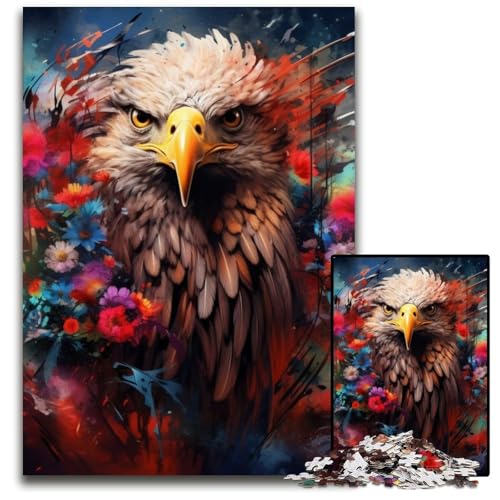 Adler-Puzzle, 1000 Teile, Unmögliches Puzzle für Erwachsene, Entspannende Unterhaltung, Heimdekoration, 26x38cm/10,23x14,96 Zoll von LiJianXXE