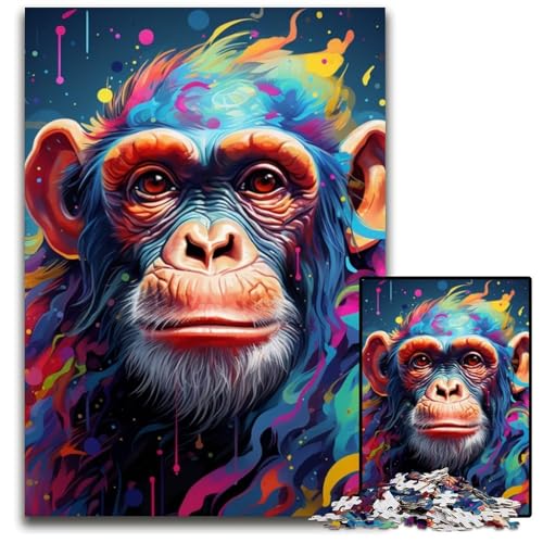 Affen-Puzzle für Erwachsene, 1000-teiliges Puzzle für Erwachsene, anspruchsvolles DIY-Denkspiel für Teenager, 26x38cm/10,23x14,96 Zoll Affen-Puzzle für Erwachsene, 1000-teiliges Puzzle für Erwachsene, anspruchsvolles DIY-Denkspiel für Teenager, 26x38cm/10,23x14,96 Zoll von LiJianXXE
