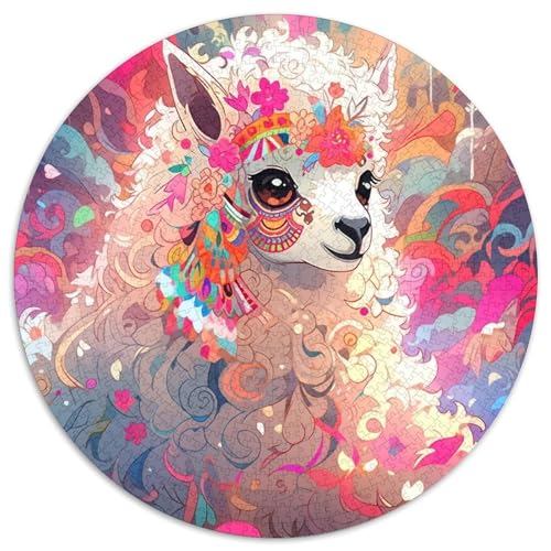 Alpaka-Puzzle mit 1000 Teilen, rundes Puzzle mit 1000 Teilen, anspruchsvolles Denkspiel – entspannendes Spielzeug für Teenager, 67,5 x 67,5 cm Alpaka-Puzzle mit 1000 Teilen, rundes Puzzle mit 1000 Teilen, anspruchsvolles Denkspiel – entspannendes Spielzeug für Teenager, 67,5 x 67,5 cm von LiJianXXE