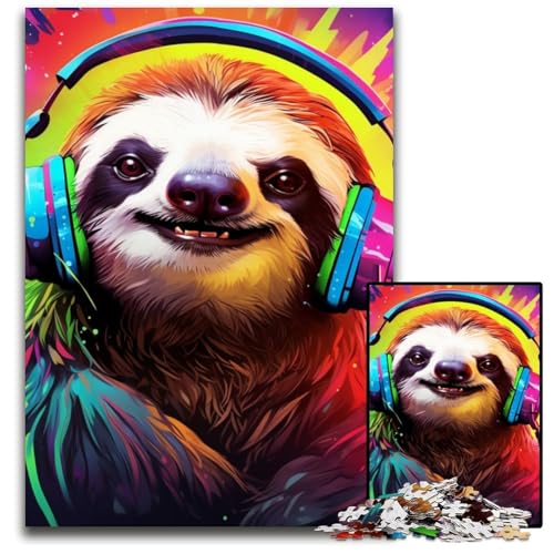 Art Faultier 1000-teiliges Puzzle für Erwachsene, Holzpuzzle für Erwachsene, für Teenager und Familienspaß – DIY-Denkspiel, Geschenk, 50x75cm/19,68x29,52 Zoll Art Faultier 1000-teiliges Puzzle für Erwachsene, Holzpuzzle für Erwachsene, für Teenager und Familienspaß – DIY-Denkspiel, Geschenk, 50x75cm/19,68x29,52 Zoll von LiJianXXE