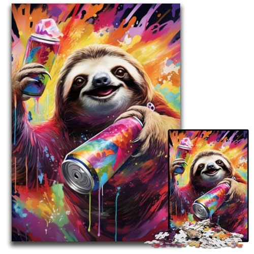 Art Faultier-Puzzles für Erwachsene, 1000 Kartonpuzzles, interaktives Familienspiel, Denksportaufgabe, Lernspielzeug, 26x38cm/10,23x14,96 Zoll von LiJianXXE