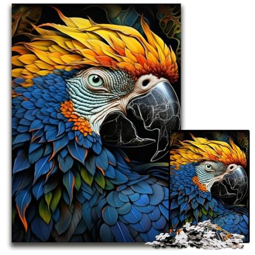 Art Parrot Puzzle für Erwachsene, 1000-teiliges Holzpuzzle, schwieriges Denkspiel für Jugendliche, 50x75cm/19,68x29,52 Zoll Art Parrot Puzzle für Erwachsene, 1000-teiliges Holzpuzzle, schwieriges Denkspiel für Jugendliche, 50x75cm/19,68x29,52 Zoll von LiJianXXE