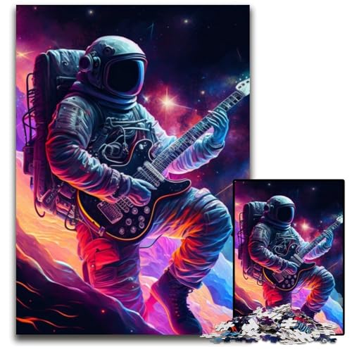 Astronaut spielt Gitarre, Puzzle für Erwachsene, 1000 Teile, unmögliches Puzzle für Erwachsene, ideales DIY-Dekor und Denksportgeschenk, 26x38cm/10,23x14,96 Zoll Astronaut spielt Gitarre, Puzzle für Erwachsene, 1000 Teile, unmögliches Puzzle für Erwachsene, ideales DIY-Dekor und Denksportgeschenk, 26x38cm/10,23x14,96 Zoll von LiJianXXE