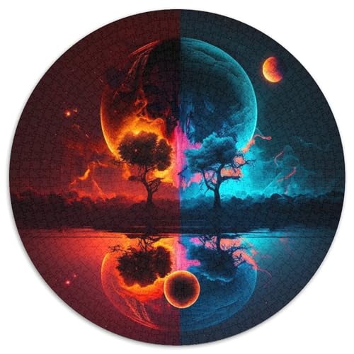 Außerirdische Planetenlandschaft, 1000-teiliges Puzzle, rund, 1000 Teile, anspruchsvolles Denkspiel – entspannendes Spielzeug für Teenager, 67,5 x 67,5 cm Außerirdische Planetenlandschaft, 1000-teiliges Puzzle, rund, 1000 Teile, anspruchsvolles Denkspiel – entspannendes Spielzeug für Teenager, 67,5 x 67,5 cm von LiJianXXE