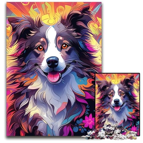 Border Collie Puzzle 1000 Teile für Erwachsene, Kartonpuzzle, anspruchsvolles Denkspiel für Teenager, Familienspaß, interaktives Spiel, 26x38cm/10,23x14,96 Zoll Border Collie Puzzle 1000 Teile für Erwachsene, Kartonpuzzle, anspruchsvolles Denkspiel für Teenager, Familienspaß, interaktives Spiel, 26x38cm/10,23x14,96 Zoll von LiJianXXE
