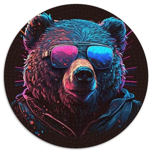 Braunbär-Puzzle 1000 Teile für Erwachsene, Papppuzzle, anspruchsvolles Denkspiel, Familienaktivität, Heimdekoration, 67,5 x 67,5 cm von LiJianXXE