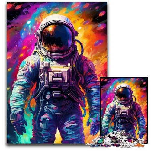 Bunte Astronauten-Puzzles für Erwachsene, 1000-teiliges Holzpuzzle, schwieriges Denkspiel für Jugendliche, 50x75cm/19,68x29,52 Zoll Bunte Astronauten-Puzzles für Erwachsene, 1000-teiliges Holzpuzzle, schwieriges Denkspiel für Jugendliche, 50x75cm/19,68x29,52 Zoll von LiJianXXE