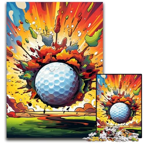 Bunte Golf-Puzzles mit 1000 Teilen für Erwachsene, Puzzles, ideal für Teenager und Sammler, Reisegeschenk, Familienaktivität, 26x38cm/10,23x14,96 Zoll von LiJianXXE