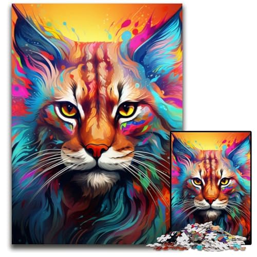 Bunte Luchs-Puzzles für Erwachsene, 1000-teilige Puzzles für Erwachsene, anspruchsvolles DIY-Denkspiel für Teenager, 26x38cm/10,23x14,96 Zoll Bunte Luchs-Puzzles für Erwachsene, 1000-teilige Puzzles für Erwachsene, anspruchsvolles DIY-Denkspiel für Teenager, 26x38cm/10,23x14,96 Zoll von LiJianXXE
