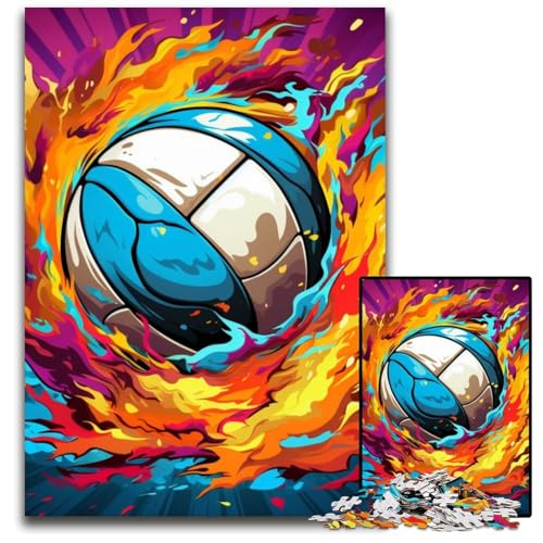 Bunte Volleyball-Puzzles für Erwachsene, 1000-teilige Puzzles für Erwachsene, anspruchsvolles DIY-Denkspiel für Teenager, 26x38cm/10,23x14,96 Zoll Bunte Volleyball-Puzzles für Erwachsene, 1000-teilige Puzzles für Erwachsene, anspruchsvolles DIY-Denkspiel für Teenager, 26x38cm/10,23x14,96 Zoll von LiJianXXE