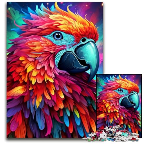Bunter Kunstpapagei, 1000 Teile Puzzle für Erwachsene, Puzzles für Erwachsene, Denksportspiel, interaktives Familienspiel, geeignet für Kinder ab 14 Jahren, 26x38cm/10,23x14,96 Zoll Bunter Kunstpapagei, 1000 Teile Puzzle für Erwachsene, Puzzles für Erwachsene, Denksportspiel, interaktives Familienspiel, geeignet für Kinder ab 14 Jahren, 26x38cm/10,23x14,96 Zoll von LiJianXXE