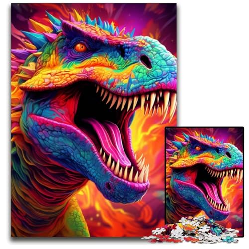 Buntes Dinosaurier-Puzzle mit 1000 Teilen für Erwachsene, Puzzles für Erwachsene, Denksportspiel, interaktives Familienspiel, geeignet für Kinder ab 14 Jahren, 26x38cm/10,23x14,96 Zoll Buntes Dinosaurier-Puzzle mit 1000 Teilen für Erwachsene, Puzzles für Erwachsene, Denksportspiel, interaktives Familienspiel, geeignet für Kinder ab 14 Jahren, 26x38cm/10,23x14,96 Zoll von LiJianXXE