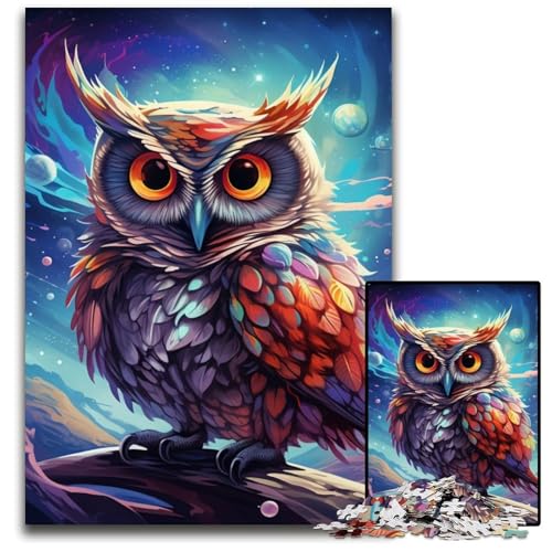 Buntes Eulen-Puzzle für Erwachsene, 1000-teiliges Holzpuzzle, schwieriges Denkspiel für Jugendliche, 50x75cm/19,68x29,52 Zoll Buntes Eulen-Puzzle für Erwachsene, 1000-teiliges Holzpuzzle, schwieriges Denkspiel für Jugendliche, 50x75cm/19,68x29,52 Zoll von LiJianXXE