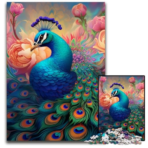 Buntes Kunst-Pfauen-Puzzle 1000 Teile für Erwachsene, Holzpuzzle, anspruchsvolles Denkspiel für Teenager, Familienspaß, interaktives Spiel, 50x75cm/19,68x29,52 Zoll Buntes Kunst-Pfauen-Puzzle 1000 Teile für Erwachsene, Holzpuzzle, anspruchsvolles Denkspiel für Teenager, Familienspaß, interaktives Spiel, 50x75cm/19,68x29,52 Zoll von LiJianXXE