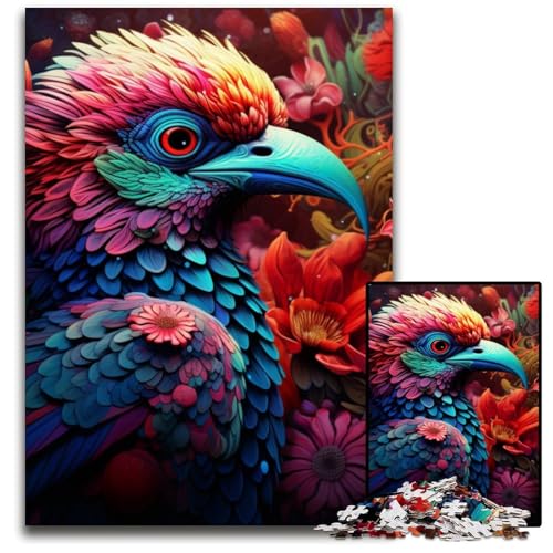 Buntes Kunst-Vogel-Puzzle für Erwachsene, 1000-teiliges Kartonpuzzle, perfekt für Teenager und Sammler, ideale Heimdekoration und Reisegeschenk, 26x38cm/10,23x14,96 Zoll Buntes Kunst-Vogel-Puzzle für Erwachsene, 1000-teiliges Kartonpuzzle, perfekt für Teenager und Sammler, ideale Heimdekoration und Reisegeschenk, 26x38cm/10,23x14,96 Zoll von LiJianXXE