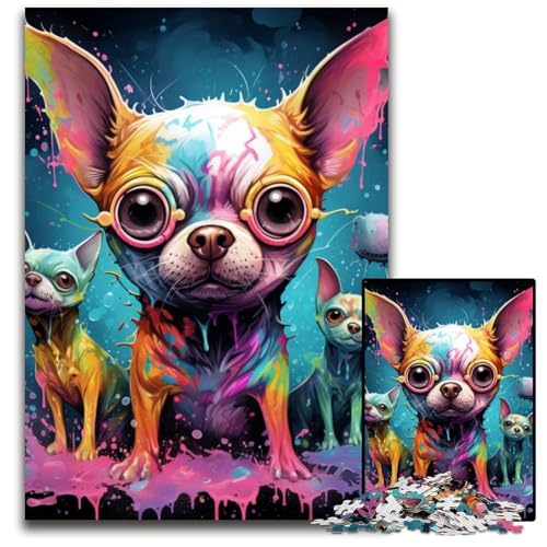 Buntes Kunstmonster, 1000-teiliges Puzzle für Erwachsene, Unmögliches Puzzle für Erwachsene, Herausforderndes DIY-Denkspiel, perfektes Familienspiel oder dekoratives Geschenk, 26x38cm/10,23x14,96 Zoll Buntes Kunstmonster, 1000-teiliges Puzzle für Erwachsene, Unmögliches Puzzle für Erwachsene, Herausforderndes DIY-Denkspiel, perfektes Familienspiel oder dekoratives Geschenk, 26x38cm/10,23x14,96 Zoll von LiJianXXE