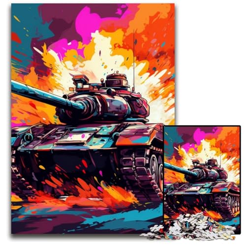 Buntes Kunstpanzer-Puzzle für Erwachsene, 1000-teiliges Holzpuzzle, schwieriges Denkspiel für Jugendliche, 50x75cm/19,68x29,52 Zoll Buntes Kunstpanzer-Puzzle für Erwachsene, 1000-teiliges Holzpuzzle, schwieriges Denkspiel für Jugendliche, 50x75cm/19,68x29,52 Zoll von LiJianXXE