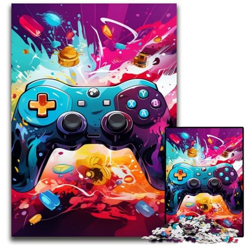 Buntes Spiel, 1000-teiliges Puzzle für Erwachsene, Holzpuzzle für Erwachsene, für Teenager und Familienspaß – DIY-Denkspiel, Geschenk, 50x75cm/19,68x29,52 Zoll Buntes Spiel, 1000-teiliges Puzzle für Erwachsene, Holzpuzzle für Erwachsene, für Teenager und Familienspaß – DIY-Denkspiel, Geschenk, 50x75cm/19,68x29,52 Zoll von LiJianXXE