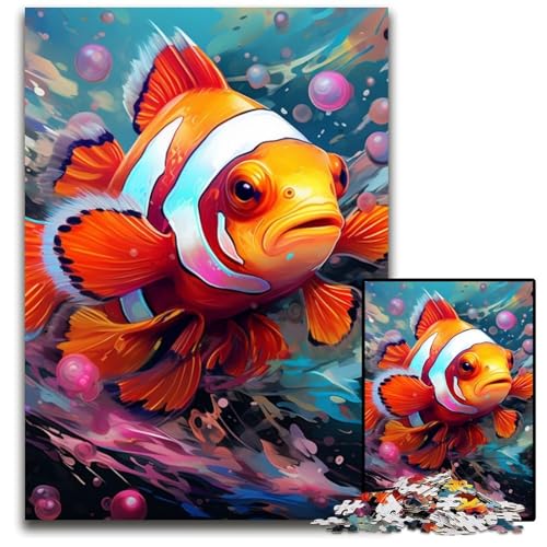 Clownfisch-Puzzle für Erwachsene, 1000 Teile, schwierige Puzzles für Erwachsene, perfekt für Familienspaß an Weihnachten, Thanksgiving, Geburtstagen und Ostern, 26x38cm/10,23x14,96 Zoll von LiJianXXE