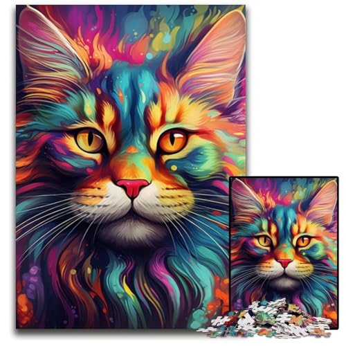 Colorful Art Lynx 1000-teiliges Puzzle für Erwachsene, Kartonpuzzle für Erwachsene, pädagogisches Denkspiel, künstlerische Heim- und Bürodekoration, ab 14 Jahren, 26x38cm/10,23x14,96 Zoll Colorful Art Lynx 1000-teiliges Puzzle für Erwachsene, Kartonpuzzle für Erwachsene, pädagogisches Denkspiel, künstlerische Heim- und Bürodekoration, ab 14 Jahren, 26x38cm/10,23x14,96 Zoll von LiJianXXE