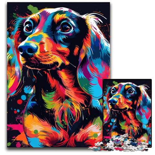 Dackel-Puzzle, 1000 Teile, Puzzle für Erwachsene, Teenager, Paare und Freunde zum Geburtstag, Weihnachten, 26x38cm/10,23x14,96 Zoll Dackel-Puzzle, 1000 Teile, Puzzle für Erwachsene, Teenager, Paare und Freunde zum Geburtstag, Weihnachten, 26x38cm/10,23x14,96 Zoll von LiJianXXE