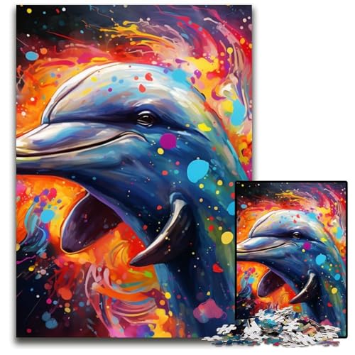 Delphin-Puzzle für Erwachsene, 1000 Teile, Kartonpuzzle für Erwachsene, für Teenager und Familienspaß – DIY-Denkspiel, Geschenk, 26x38cm/10,23x14,96 Zoll Delphin-Puzzle für Erwachsene, 1000 Teile, Kartonpuzzle für Erwachsene, für Teenager und Familienspaß – DIY-Denkspiel, Geschenk, 26x38cm/10,23x14,96 Zoll von LiJianXXE