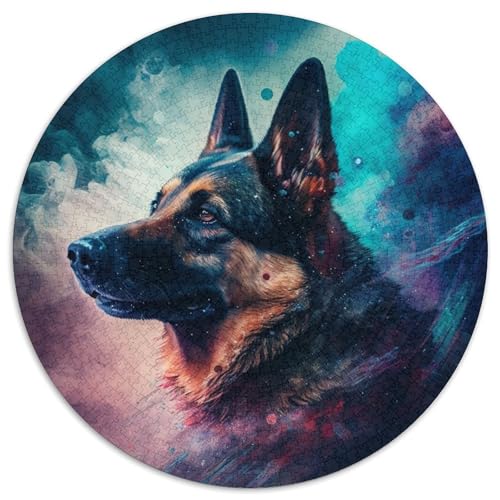 Deutscher Schäferhund-Nebel-Puzzle 1000 Teile für Erwachsene, rundes Puzzle 1000 Teile für Erwachsene, Denksportaufgabe, Spiel für Erwachsene, interaktive Familienaktivität, 67,5 x 67,5 cm Deutscher Schäferhund-Nebel-Puzzle 1000 Teile für Erwachsene, rundes Puzzle 1000 Teile für Erwachsene, Denksportaufgabe, Spiel für Erwachsene, interaktive Familienaktivität, 67,5 x 67,5 cm von LiJianXXE