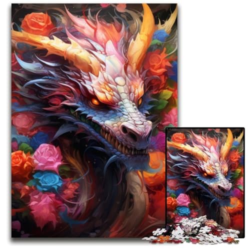 Drachen-Puzzle für Erwachsene, 1000-teiliges Puzzle für Erwachsene, anspruchsvolles DIY-Denkspiel für Teenager, 26x38cm/10,23x14,96 Zoll Drachen-Puzzle für Erwachsene, 1000-teiliges Puzzle für Erwachsene, anspruchsvolles DIY-Denkspiel für Teenager, 26x38cm/10,23x14,96 Zoll von LiJianXXE