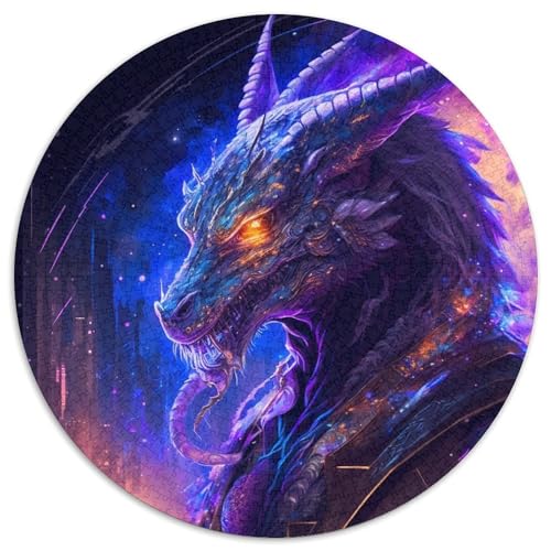 Drachen-Puzzle mit 1000 Teilen, rund, 1000 Teile, anspruchsvolles Denkspiel, entspannendes Spielzeug für Teenager, 67,5 x 67,5 cm Drachen-Puzzle mit 1000 Teilen, rund, 1000 Teile, anspruchsvolles Denkspiel, entspannendes Spielzeug für Teenager, 67,5 x 67,5 cm von LiJianXXE