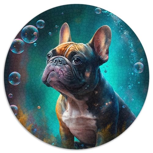Fantasy Bulldog 1000-teiliges Puzzle, rund, 1000 Teile, anspruchsvolles Denkspiel – entspannendes Spielzeug für Teenager, 67,5 x 67,5 cm Fantasy Bulldog 1000-teiliges Puzzle, rund, 1000 Teile, anspruchsvolles Denkspiel – entspannendes Spielzeug für Teenager, 67,5 x 67,5 cm von LiJianXXE