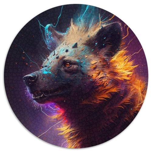 Fantasy-Hyänen-Puzzle für Erwachsene, 1000 Teile, runde Puzzles für Erwachsene, perfektes DIY-Kunstdekor oder Geburtstagsgeschenk, 67,5 x 67,5 cm Fantasy-Hyänen-Puzzle für Erwachsene, 1000 Teile, runde Puzzles für Erwachsene, perfektes DIY-Kunstdekor oder Geburtstagsgeschenk, 67,5 x 67,5 cm von LiJianXXE