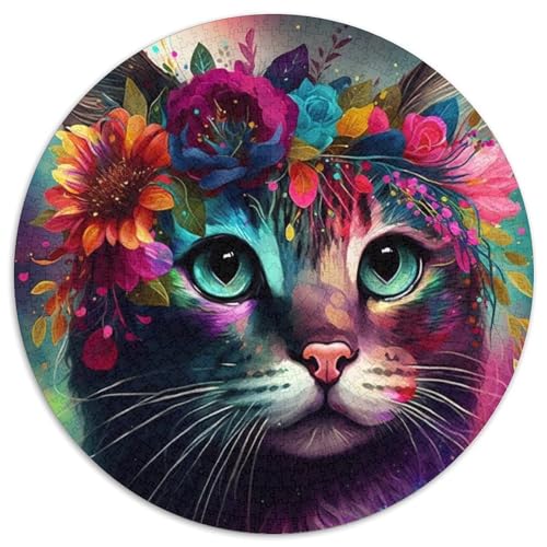 Fantasy-Katzen-Puzzle 1000 Teile für Erwachsene, rundes Puzzle 1000 Teile für Erwachsene, Denksportaufgabe, Spiel für Erwachsene, interaktive Familienaktivität, 67,5 x 67,5 cm Fantasy-Katzen-Puzzle 1000 Teile für Erwachsene, rundes Puzzle 1000 Teile für Erwachsene, Denksportaufgabe, Spiel für Erwachsene, interaktive Familienaktivität, 67,5 x 67,5 cm von LiJianXXE