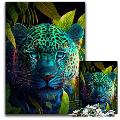 Fantasy Leopard Puzzle 1000 Teile für Erwachsene, Kartonpuzzle, anspruchsvolles Denkspiel für Teenager, Familienspaß, interaktives Spiel, 26x38cm/10,23x14,96 Zoll Fantasy Leopard Puzzle 1000 Teile für Erwachsene, Kartonpuzzle, anspruchsvolles Denkspiel für Teenager, Familienspaß, interaktives Spiel, 26x38cm/10,23x14,96 Zoll von LiJianXXE