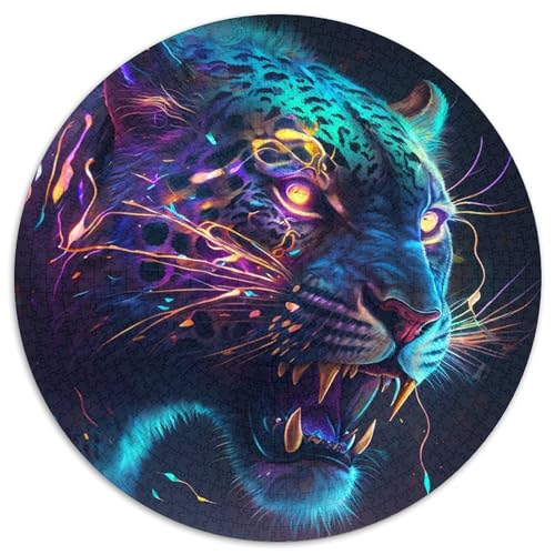 Fantasy Leopard Puzzle 1000 Teile für Erwachsene, rundes Puzzle 1000 Teile für Erwachsene, Denksportaufgabe, Spiel für Erwachsene, interaktive Familienaktivität, 67,5 x 67,5 cm Fantasy Leopard Puzzle 1000 Teile für Erwachsene, rundes Puzzle 1000 Teile für Erwachsene, Denksportaufgabe, Spiel für Erwachsene, interaktive Familienaktivität, 67,5 x 67,5 cm von LiJianXXE