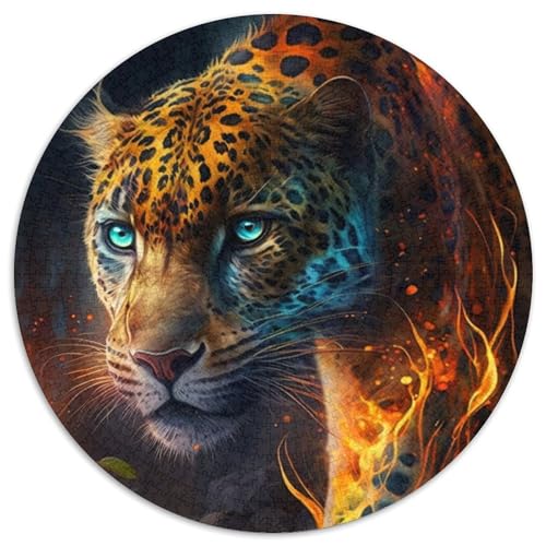 Fantasy Leopard Puzzle 1000 Teile für Erwachsene, rundes Puzzle 1000 Teile für Erwachsene, Denksportaufgabe, Spiel für Erwachsene, interaktive Familienaktivität, 67,5 x 67,5 cm Fantasy Leopard Puzzle 1000 Teile für Erwachsene, rundes Puzzle 1000 Teile für Erwachsene, Denksportaufgabe, Spiel für Erwachsene, interaktive Familienaktivität, 67,5 x 67,5 cm von LiJianXXE