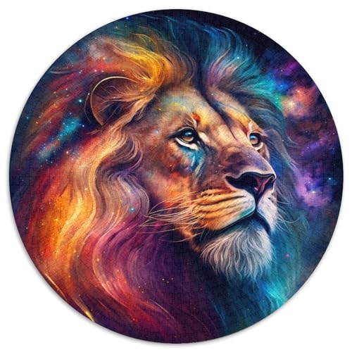 Fantasy-Löwe, 1000-teiliges Puzzle, rund, 1000 Teile, anspruchsvolles Denkspiel – entspannendes Spielzeug für Teenager, 67,5 x 67,5 cm Fantasy-Löwe, 1000-teiliges Puzzle, rund, 1000 Teile, anspruchsvolles Denkspiel – entspannendes Spielzeug für Teenager, 67,5 x 67,5 cm von LiJianXXE