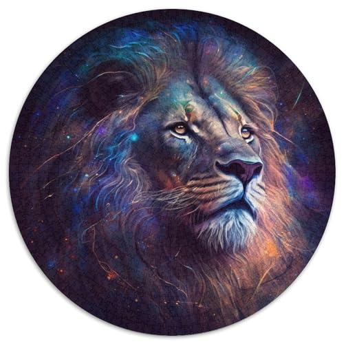 Fantasy-Löwe-Puzzle 1000 Teile für Erwachsene, runde Puzzles 1000 Teile für Erwachsene für interaktives Familienspiel, 67,5 x 67,5 cm Fantasy-Löwe-Puzzle 1000 Teile für Erwachsene, runde Puzzles 1000 Teile für Erwachsene für interaktives Familienspiel, 67,5 x 67,5 cm von LiJianXXE