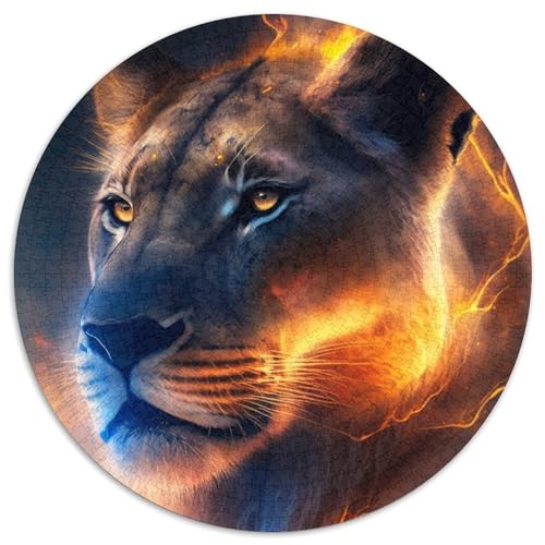Fantasy-Löwe-Puzzle 1000 Teile für Erwachsene, rundes Puzzle 1000 Teile für Erwachsene, Denksportaufgabe, Spiel für Erwachsene, interaktive Familienaktivität, 67,5 x 67,5 cm Fantasy-Löwe-Puzzle 1000 Teile für Erwachsene, rundes Puzzle 1000 Teile für Erwachsene, Denksportaufgabe, Spiel für Erwachsene, interaktive Familienaktivität, 67,5 x 67,5 cm von LiJianXXE