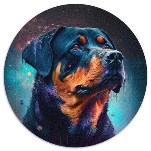 Fantasy Rottweiler Puzzle 1000 Teile für Erwachsene, Unmögliches Puzzle für Erwachsene, Lernspielzeug für Teenager, Heimbüro-Dekor, 67,5 x 67,5 cm von LiJianXXE