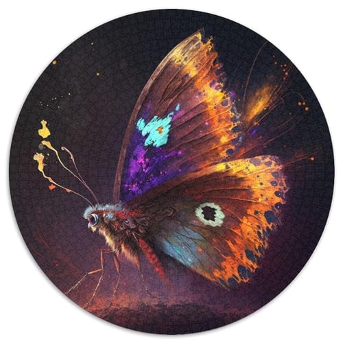 Fantasy-Schmetterlings-Puzzle 1000 Teile für Erwachsene, rundes Puzzle 1000 Teile für Erwachsene, Denksportaufgabe, Spiel für Erwachsene, interaktive Familienaktivität, 67,5 x 67,5 cm Fantasy-Schmetterlings-Puzzle 1000 Teile für Erwachsene, rundes Puzzle 1000 Teile für Erwachsene, Denksportaufgabe, Spiel für Erwachsene, interaktive Familienaktivität, 67,5 x 67,5 cm von LiJianXXE
