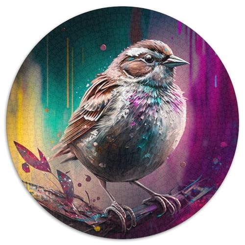 Fantasy Sparrow Puzzle 1000 Teile für Erwachsene, rundes Puzzle 1000 Teile für Erwachsene, Denksportaufgabe, Spiel für Erwachsene, interaktive Familienaktivität, 67,5 x 67,5 cm von LiJianXXE