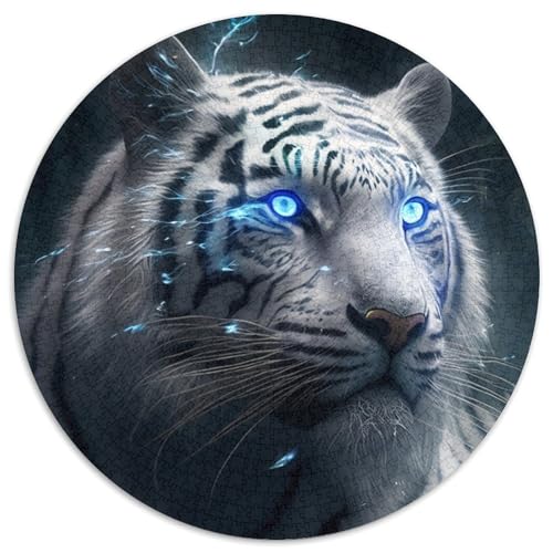 Fantasy Tiger 1000-teiliges Puzzle für Erwachsene, runde Puzzles 1000 Teile für Erwachsene, anspruchsvolles DIY-Denkspiel für Teenager, 67,5 x 67,5 cm Fantasy Tiger 1000-teiliges Puzzle für Erwachsene, runde Puzzles 1000 Teile für Erwachsene, anspruchsvolles DIY-Denkspiel für Teenager, 67,5 x 67,5 cm von LiJianXXE