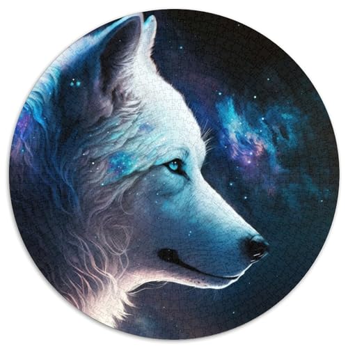 Fantasy Wolf 1000-teiliges Puzzle, rund, 1000 Teile, anspruchsvolles Denkspiel – entspannendes Spielzeug für Teenager, 67,5 x 67,5 cm Fantasy Wolf 1000-teiliges Puzzle, rund, 1000 Teile, anspruchsvolles Denkspiel – entspannendes Spielzeug für Teenager, 67,5 x 67,5 cm von LiJianXXE