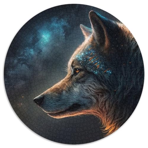 Fantasy Wolf Puzzle 1000 Teile für Erwachsene, Unmögliches Puzzle für Erwachsene, Lernspielzeug für Teenager, Heimbüro-Dekor, 67,5 x 67,5 cm von LiJianXXE